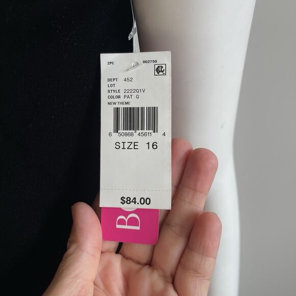 BCX Big Girls Size 16 2pc Scalloped Velvet Top & Floral Bubble Skirt Set Holiday - Picture 4 of 10